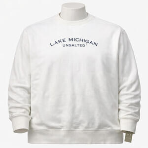NEW Lake Michigan Unsalted Fleece Crewneck Sweatshirt Men's 4XL - Cotton Blend